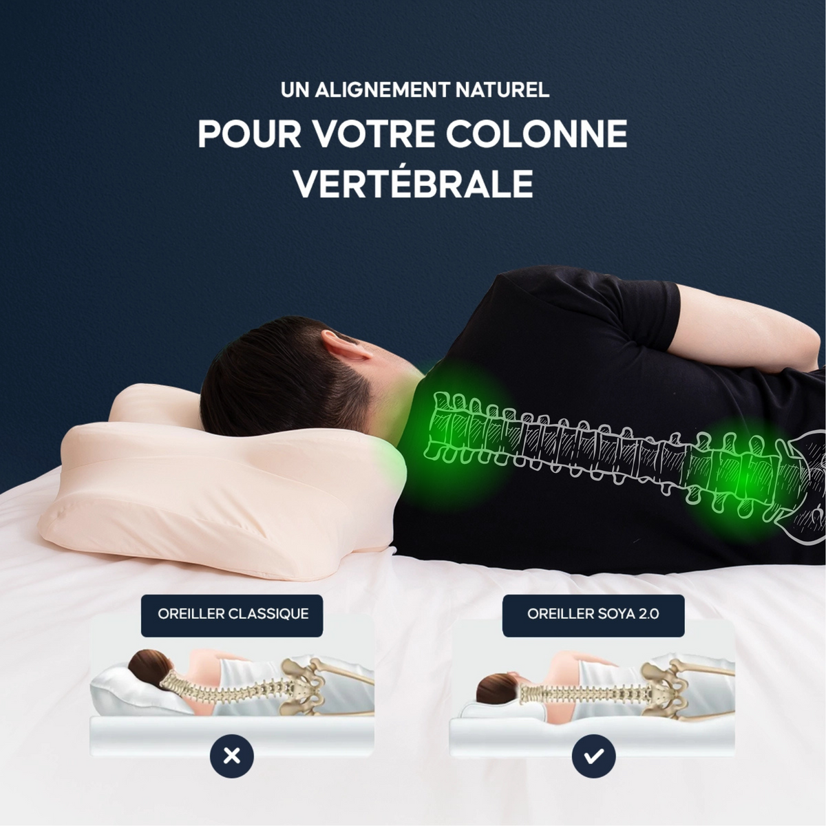 Oreiller Ergonomique Rafraîchissant 3.0