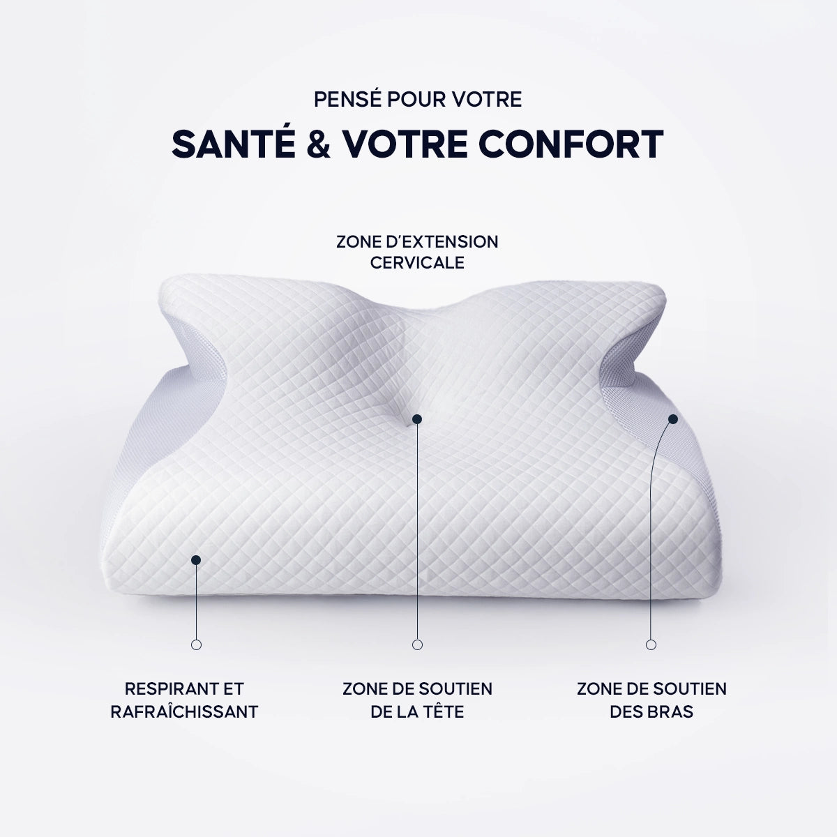 Oreiller Ergonomique à Mémoire de Forme 2.0
