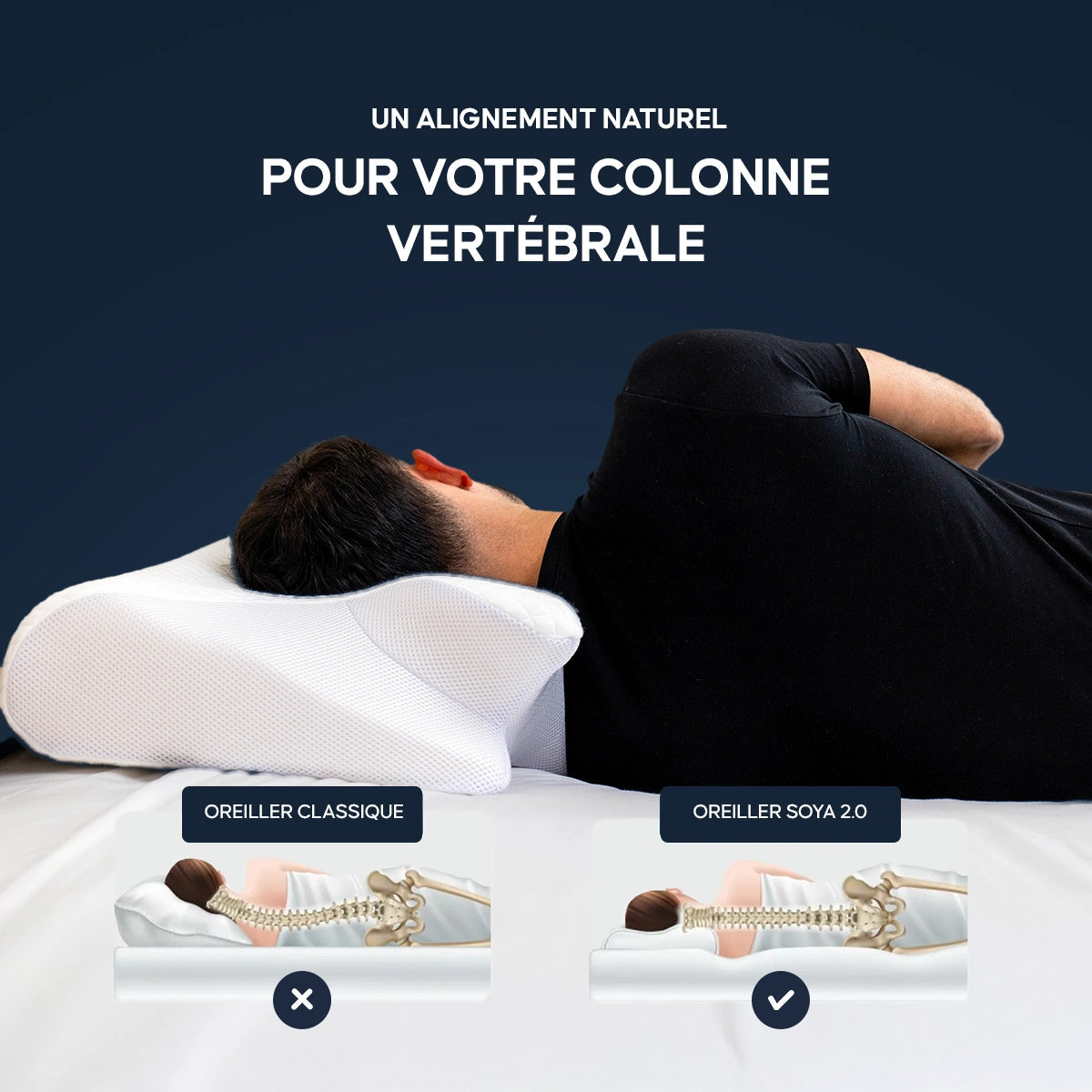 Oreiller Ergonomique à Mémoire de Forme 2.0