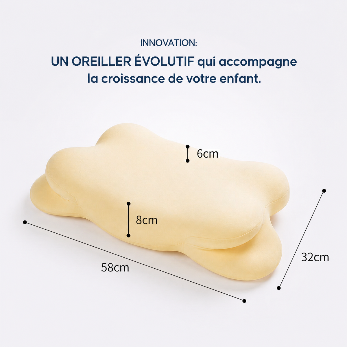 Oreiller Ergonomique Enfant (4-12 ans)