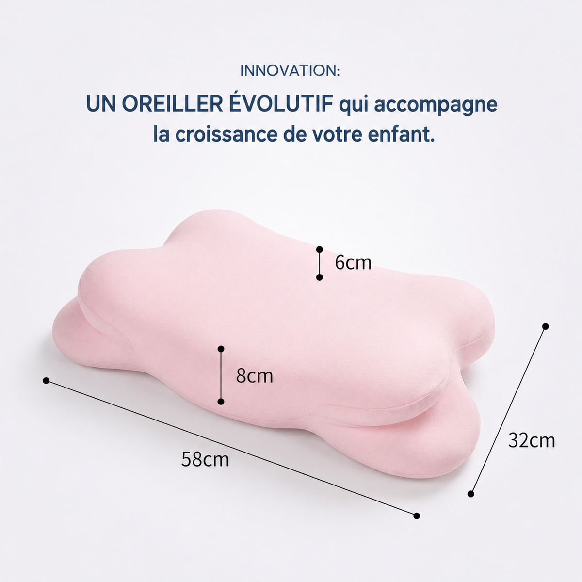 Oreiller Ergonomique Enfant (4-12 ans)